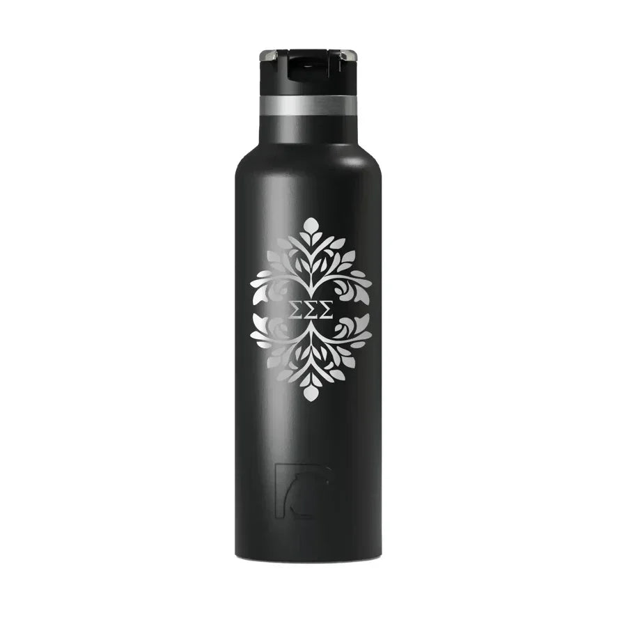 Tri Sigma RTIC 20 oz Journey Ceramic Lined Water Bottle - Ornate Frame