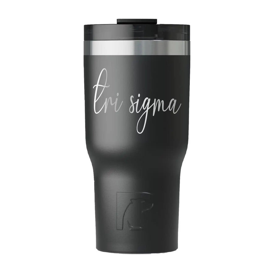 Tri Sigma RTIC 20 oz Essential Ceramic Lined Tumbler - Script