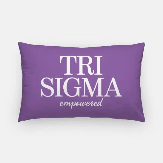 Tri Sigma Traditional Lumbar Throw Pillow Violet