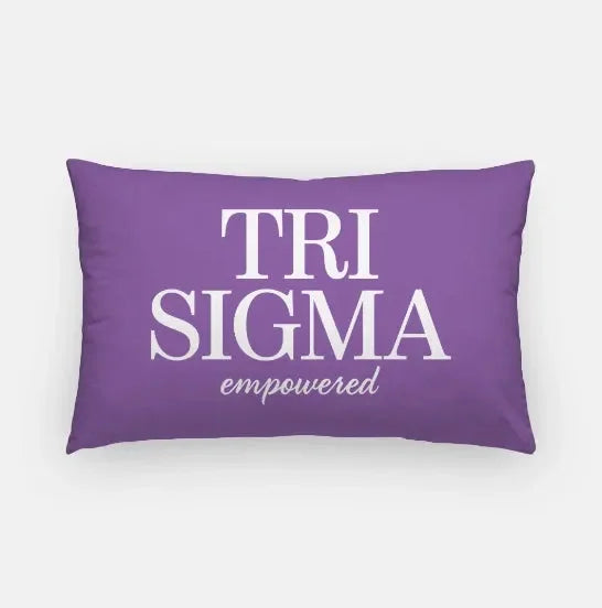Tri Sigma Traditional Lumbar Throw Pillow Violet