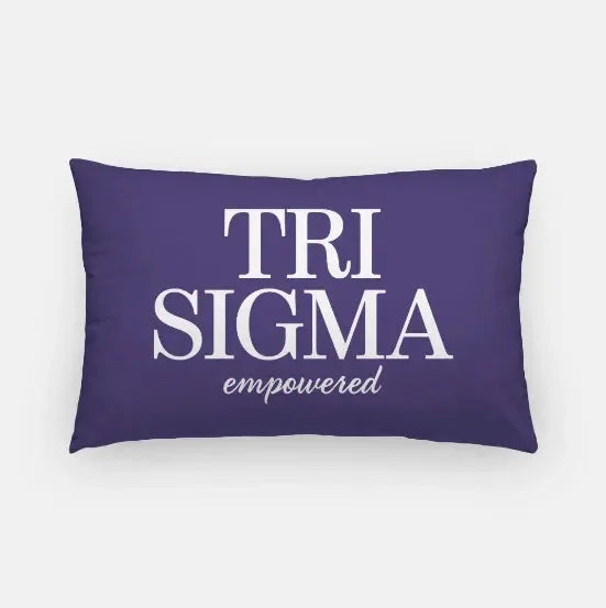 Tri Sigma Traditional Lumbar Throw Pillow Royal Purple