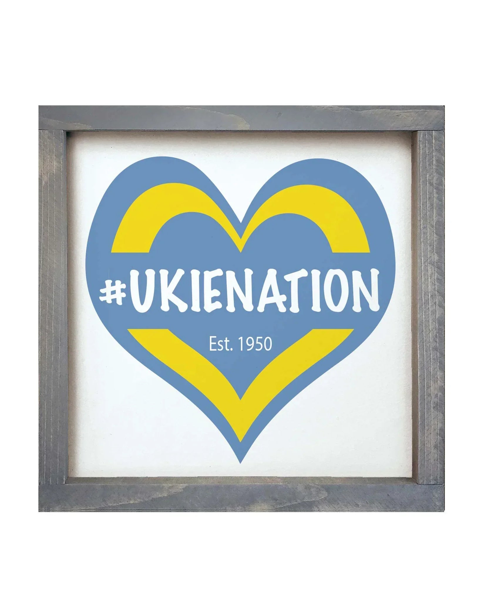 Philadelphia Ukrainian Nationals Layered Heart Wood Sign - 12"x12" Weathered Gray Wall Art & Signs