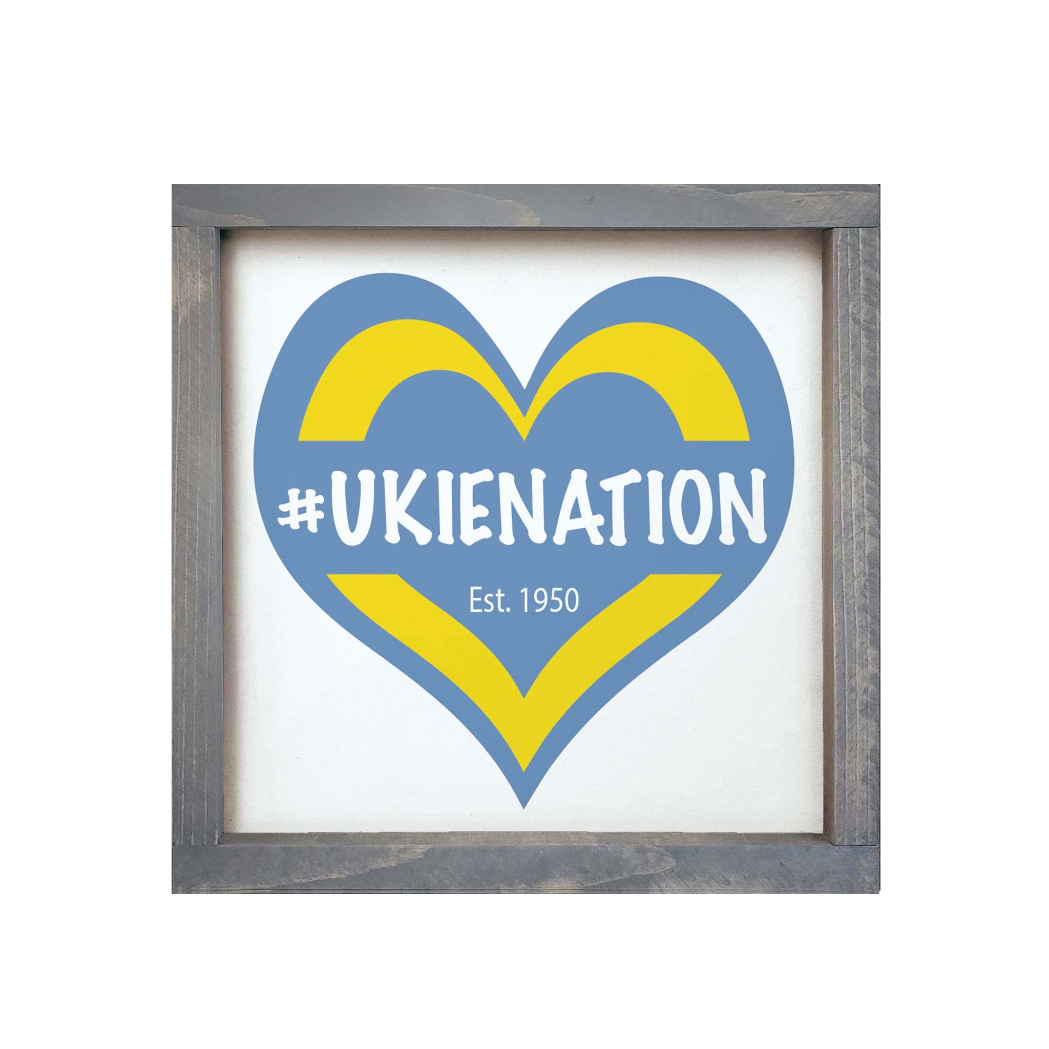 Philadelphia Ukrainian Nationals Layered Heart Wood Sign - 12"x12" Weathered Gray Wall Art & Signs