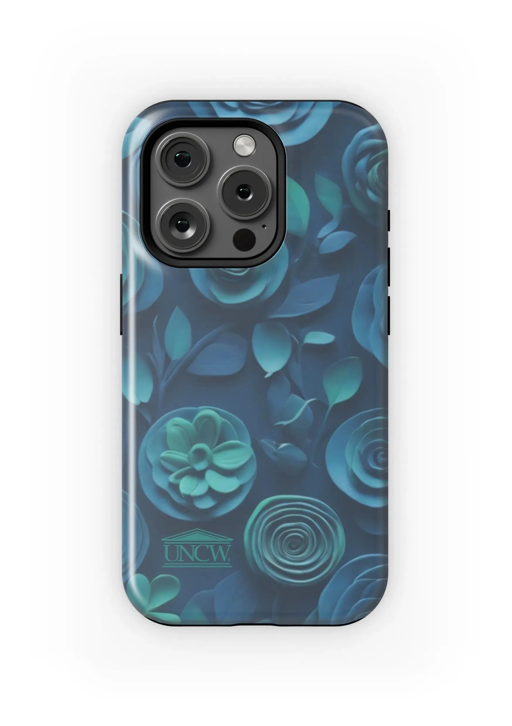 UNC Wilmington iPhone 15, 14, 13 Mobile Phone Case - 3D Floral Matte Mobile Phone Cases