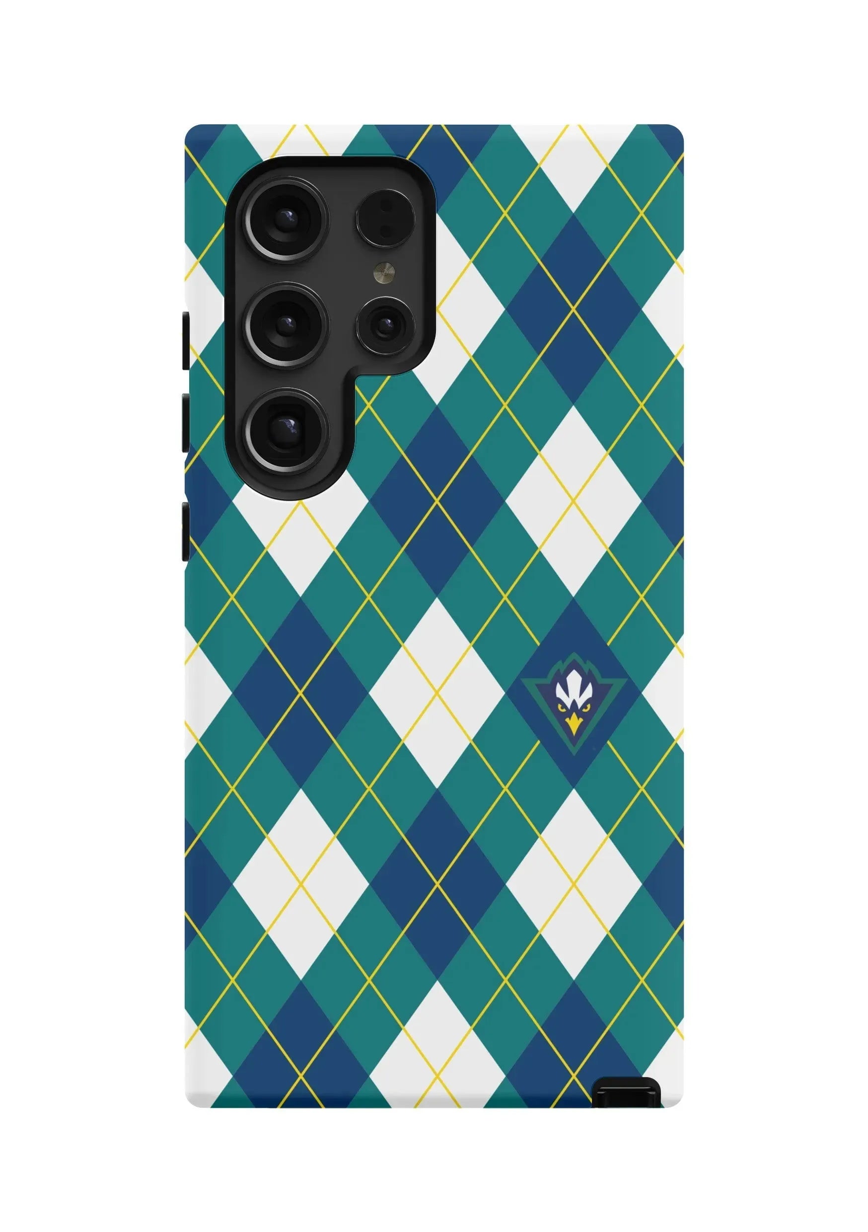 UNC Wilmington Samsung Galaxy 24, 23 Mobile Phone Case -Argyle Matte Mobile Phone Cases