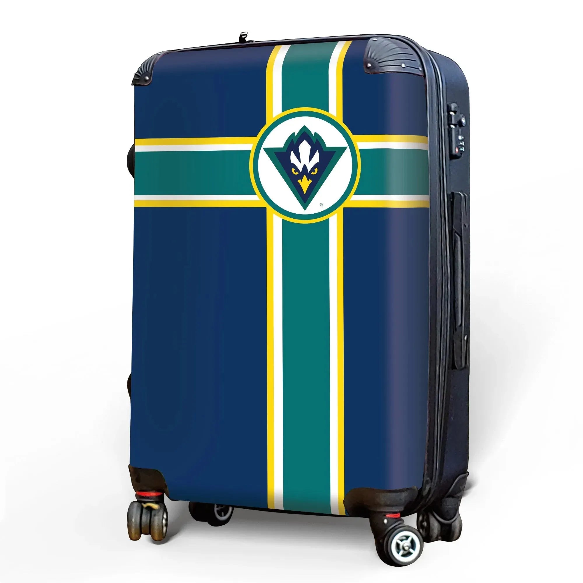 UNC Wilmington Carry-on Suitcase - Cross Stripes | UNCW Suitcases