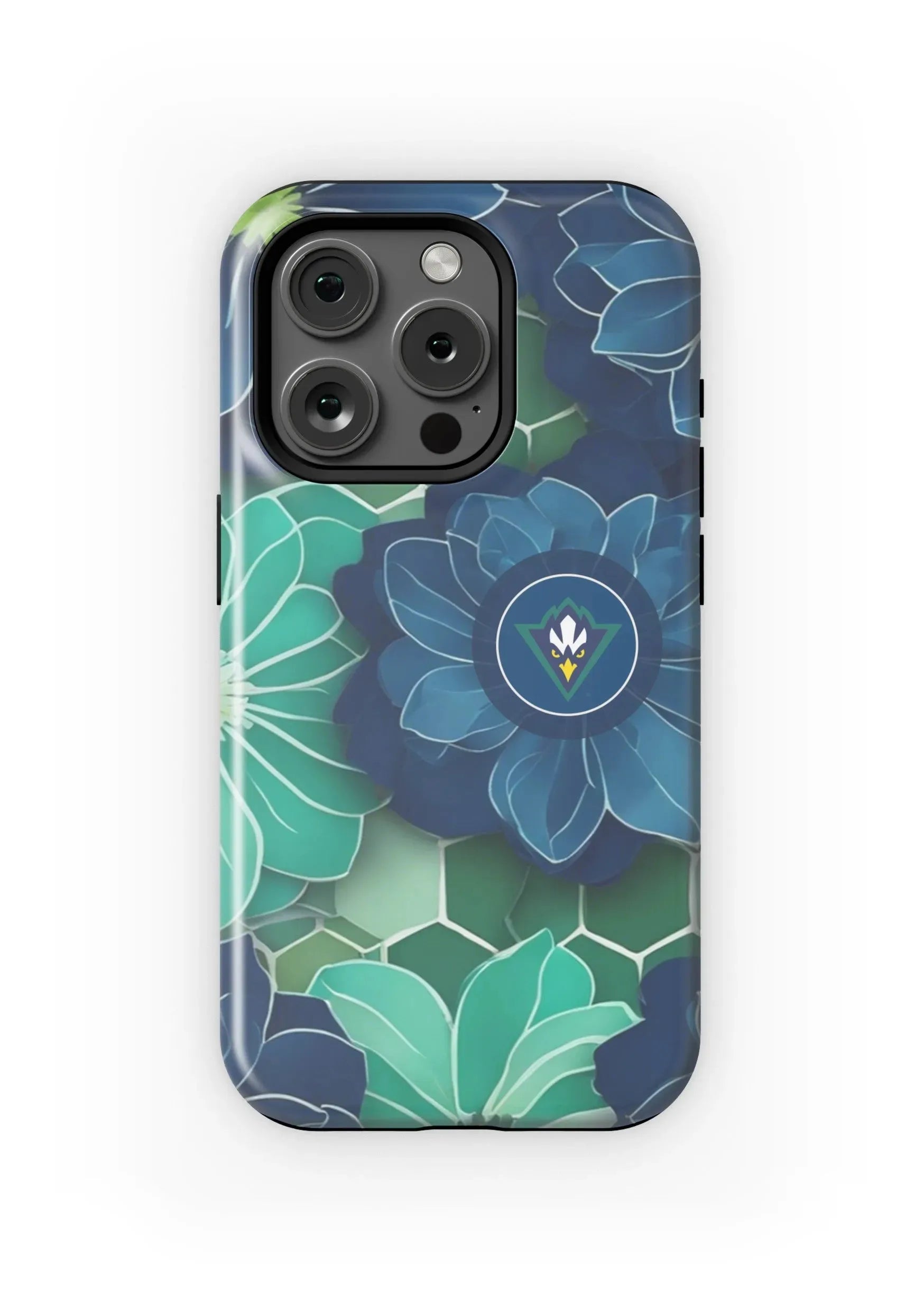 UNC Wilmington iPhone 15, 14, 13 Mobile Phone Case - Floral Matte Mobile Phone Cases