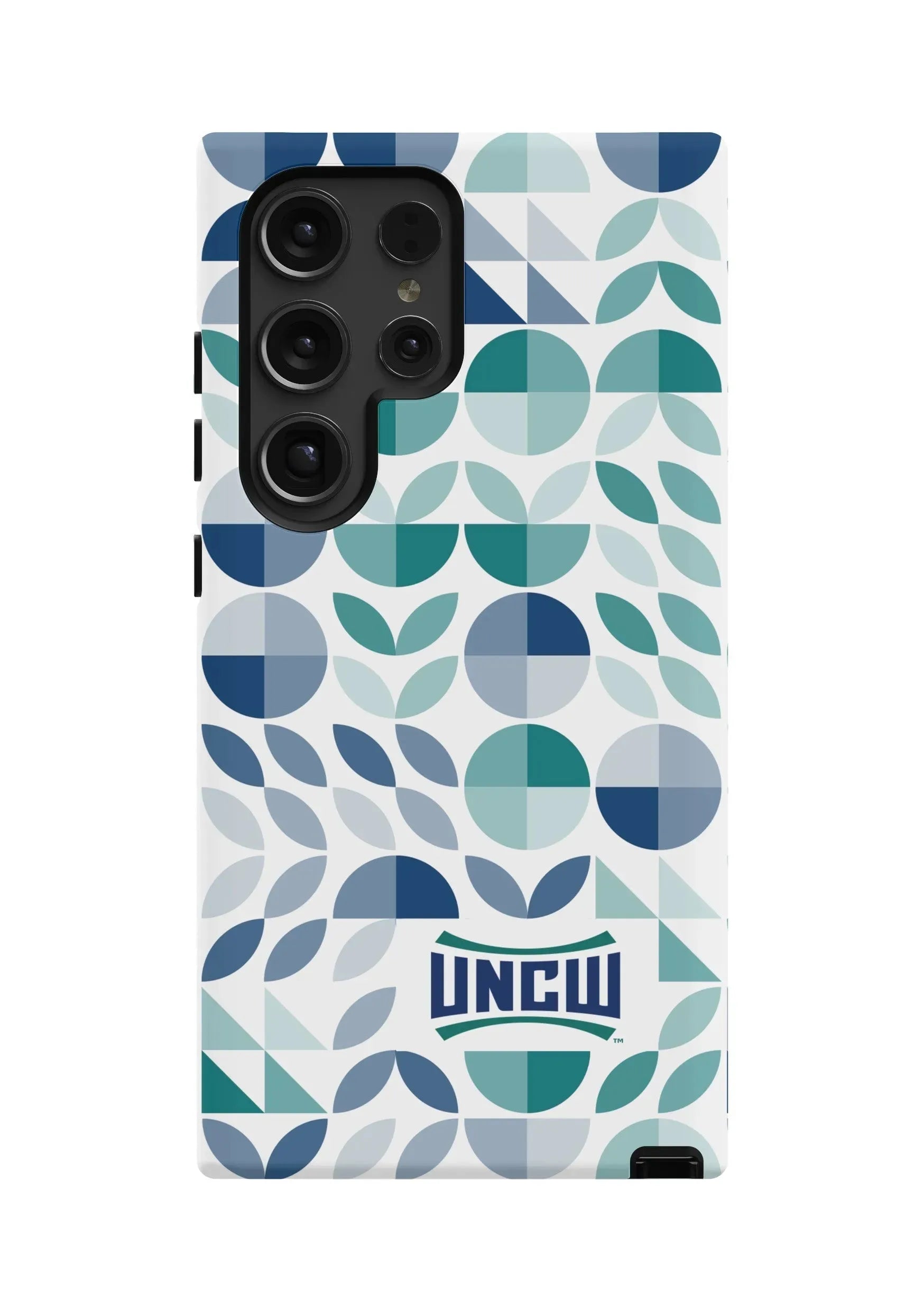 UNC Wilmington Samsung Galaxy 24, 23 Mobile Phone Case -Geo Petals Matte Mobile Phone Cases