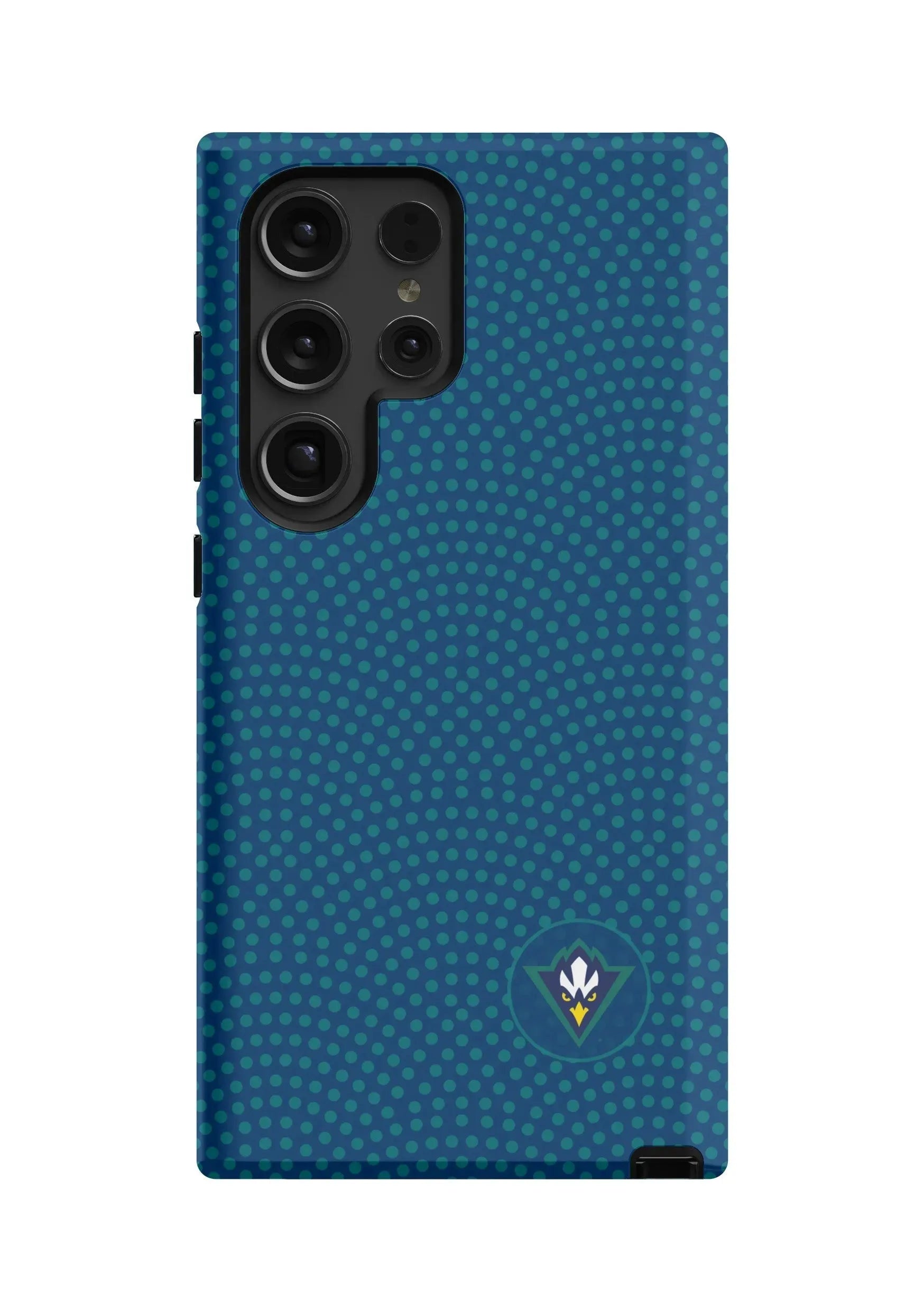 UNC Wilmington Samsung Galaxy 24, 23 Mobile Phone Case -Navy Dots Gloss Mobile Phone Cases