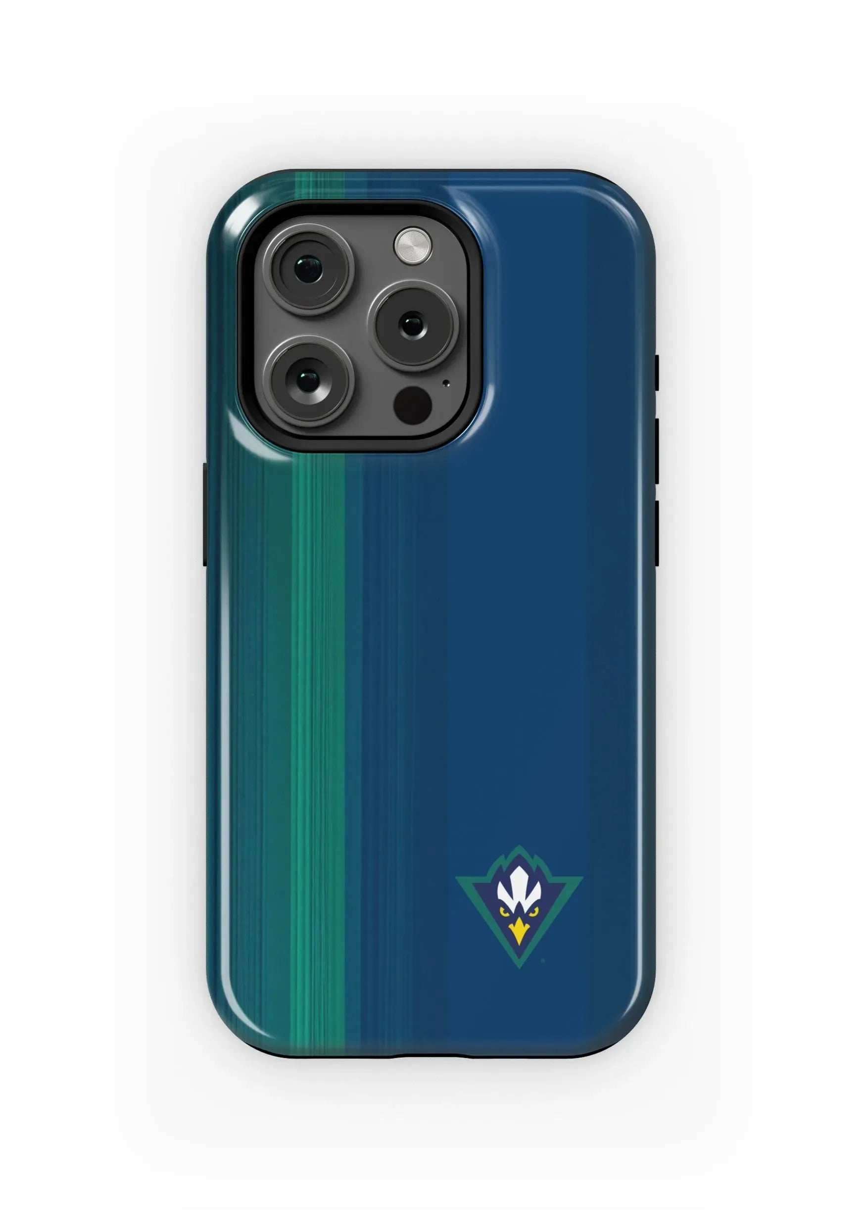 UNC Wilmington iPhone 15, 14, 13 Mobile Phone Case - Stripes Gloss Mobile Phone Cases