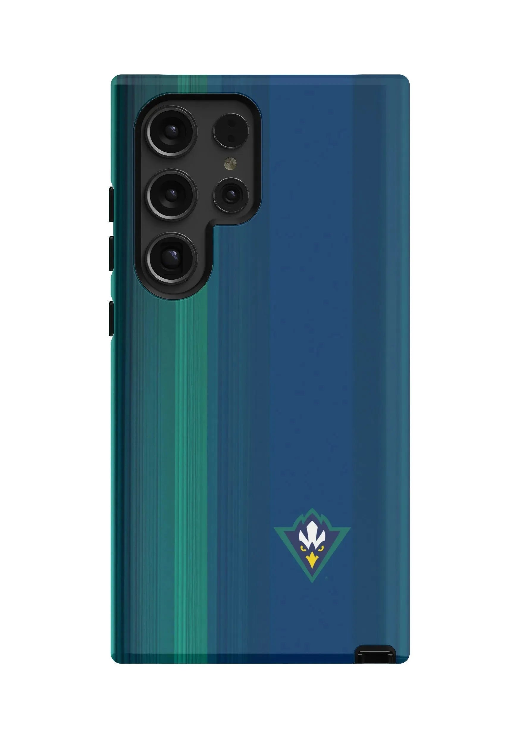 UNC Wilmington Samsung Galaxy 24, 23 Mobile Phone Case -Stripes Gloss Mobile Phone Cases