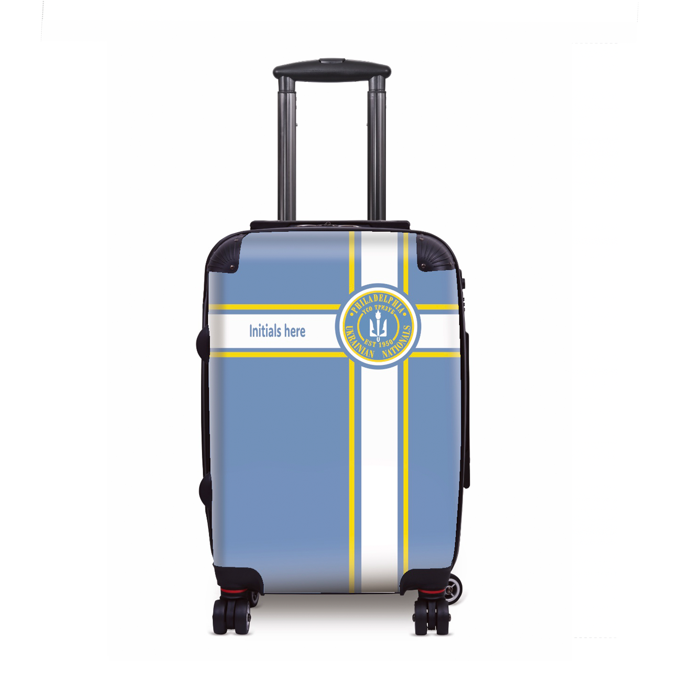 Philadelphia Ukrainian Nationals 20" Carry-on Suitcase Luggage - Stripe Suitcases