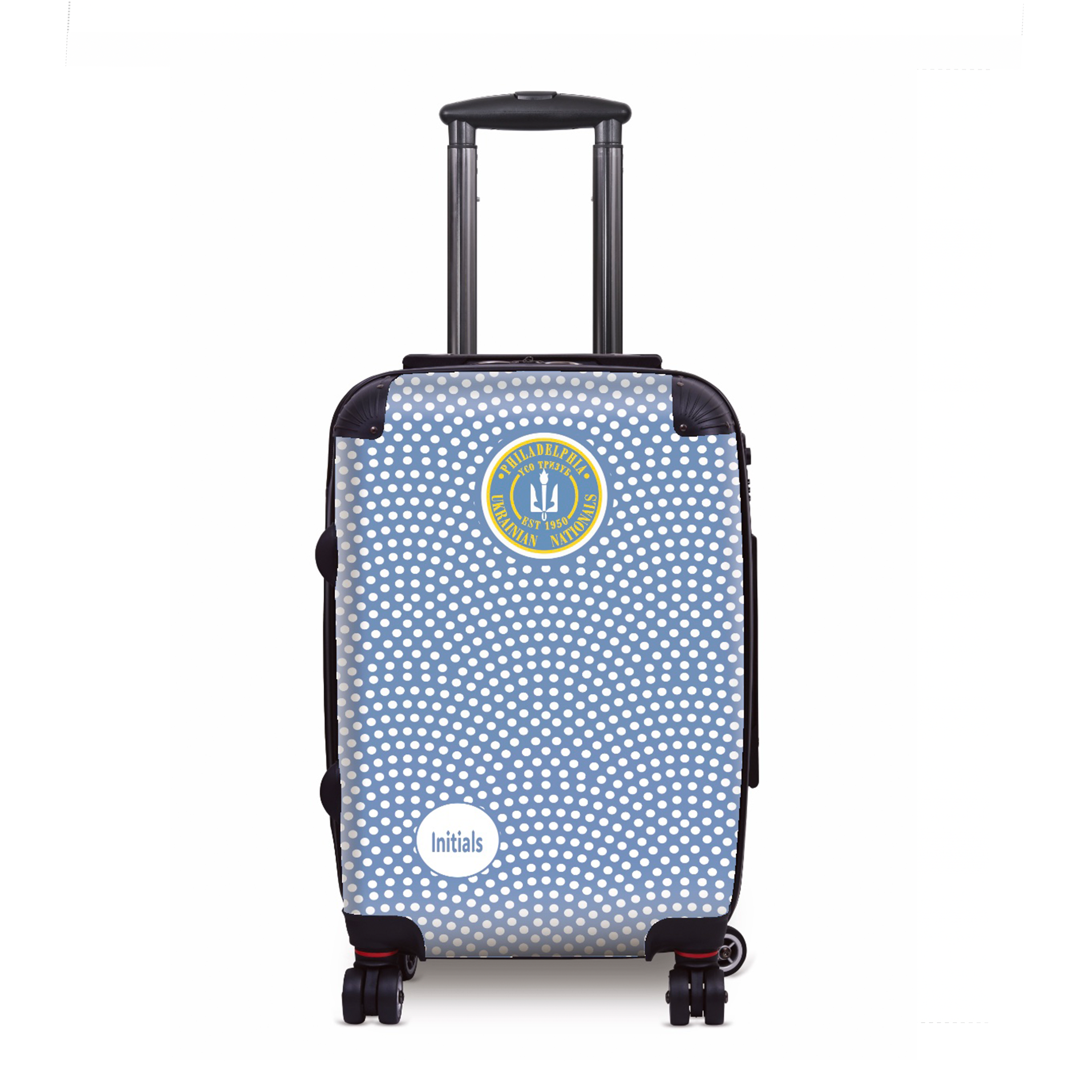 Philadelphia Ukrainian Nationals 20" Carry-on Suitcase Luggage - Dots Suitcases
