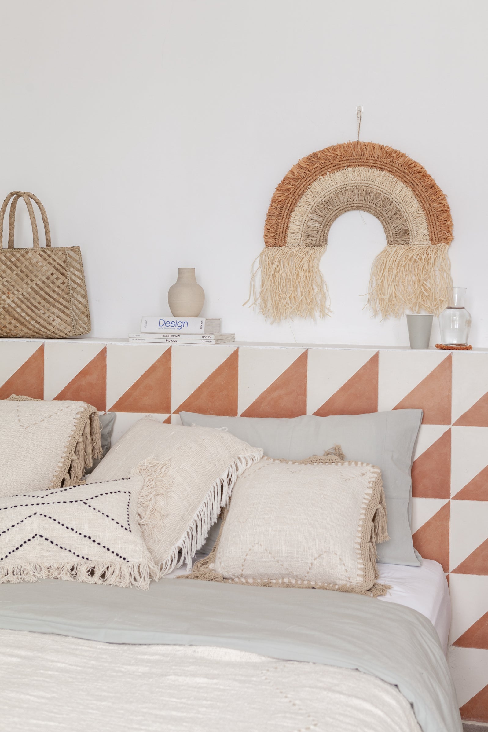 Gaia Hand Stitched Cotton Throw Pillow Cover | Boho Dorm Decor