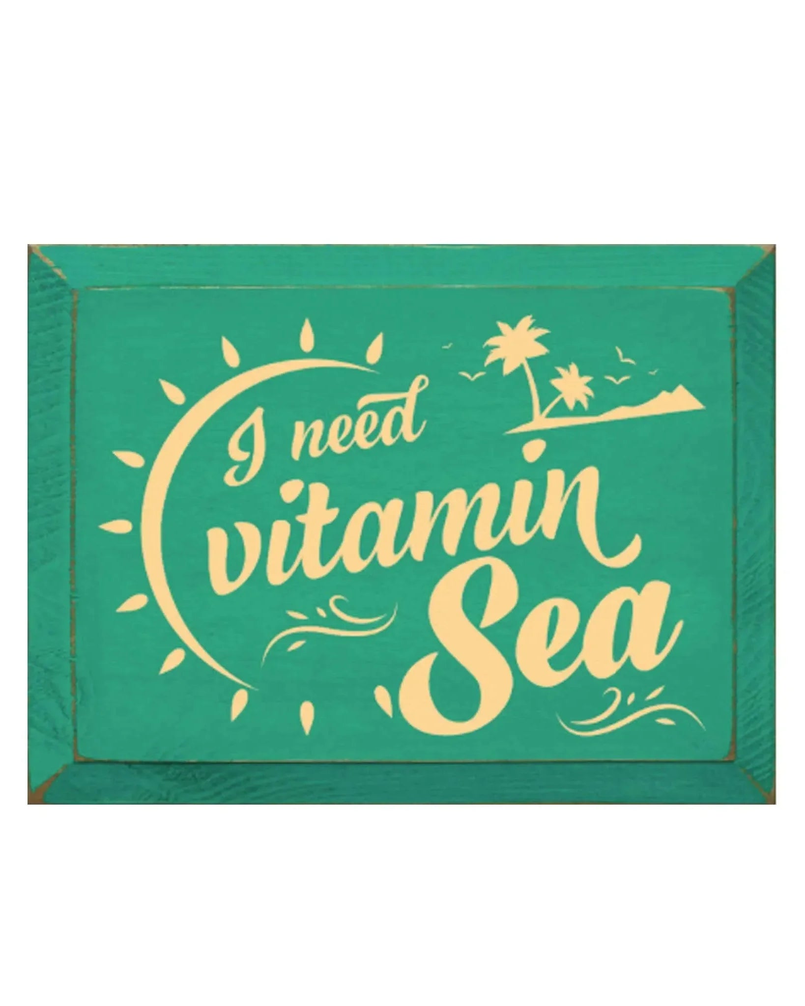 Beach Sign - Vitamin Sea - 9"x12" Wall Art & Signs