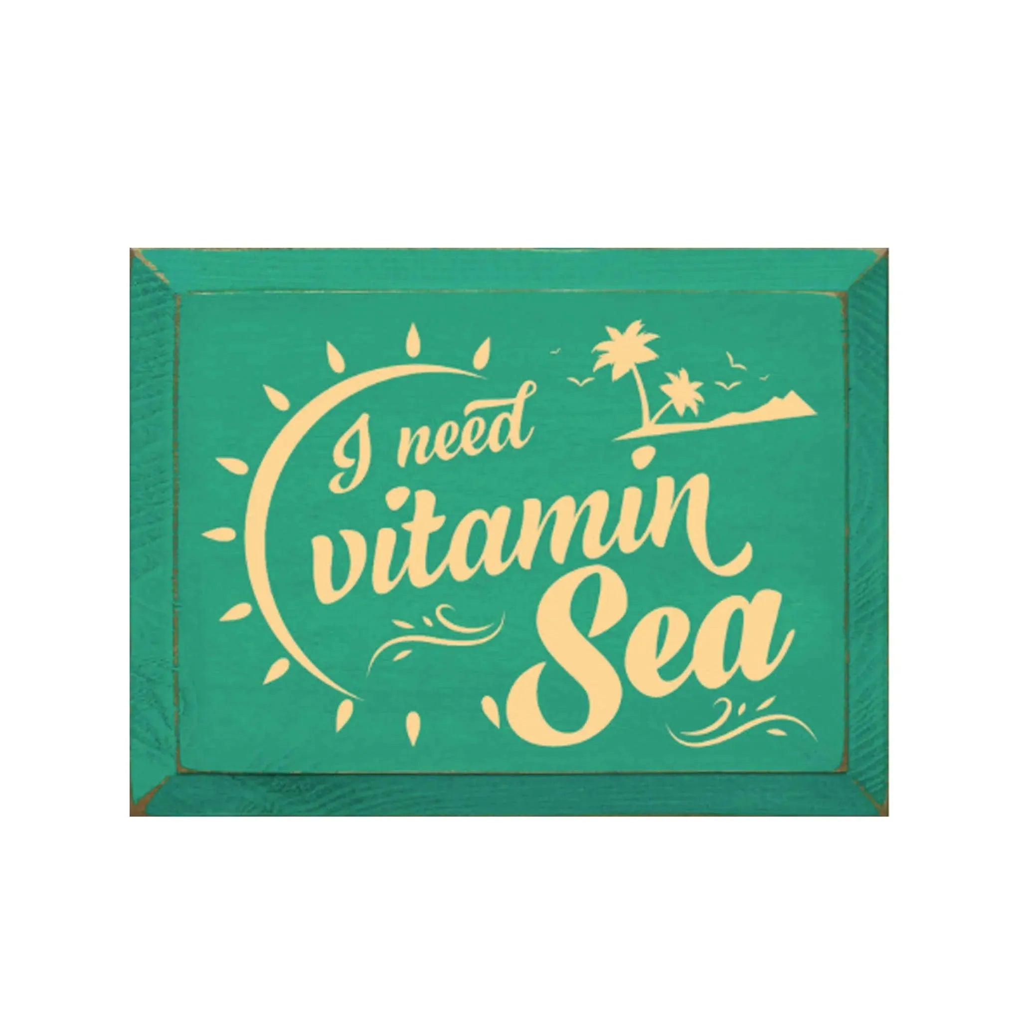 Beach Sign - Vitamin Sea - 9"x12" Wall Art & Signs
