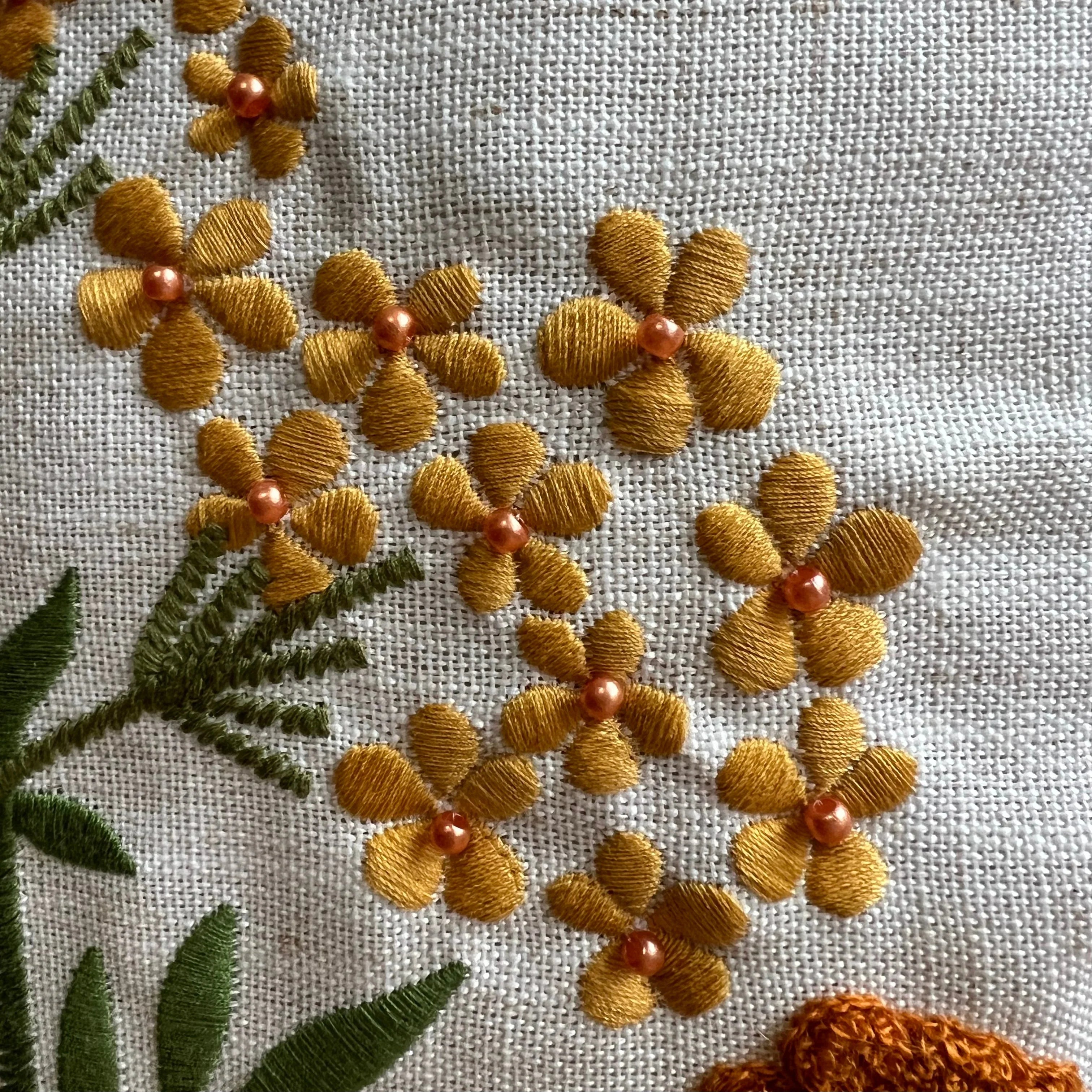 Wildflower Embroidered Pillow Cover | Boho & Cottage Core Dorm Decor