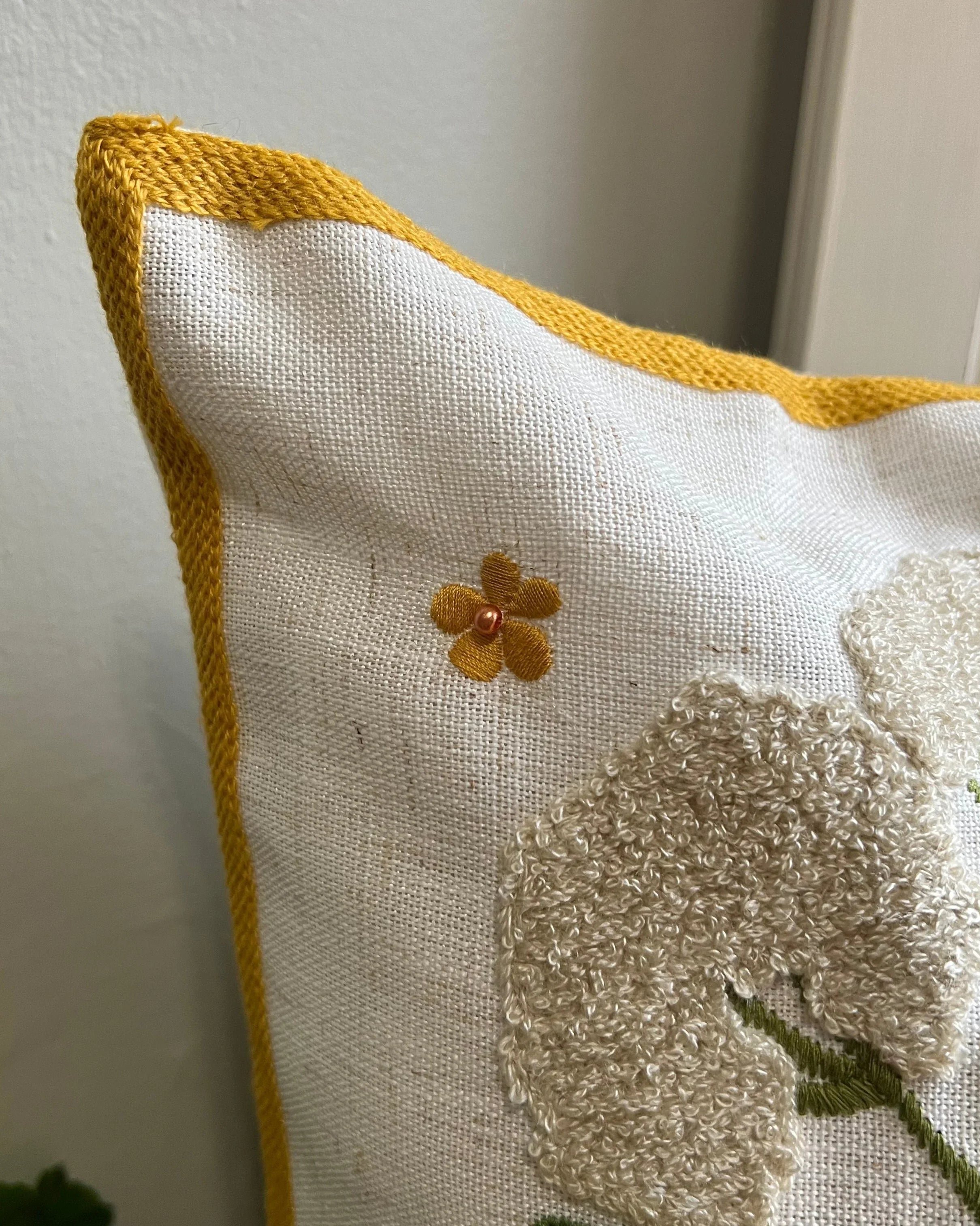 Wildflower Embroidered Pillow Cover | Boho & Cottage Core Dorm Decor