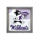 Kansas State University Sign - Willie the Wildcat - 12"x12" Weathered Gray Wall Art & Signs