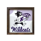 Kansas State University Sign - Willie the Wildcat - 12"x12" Walnut Stain Wall Art & Signs