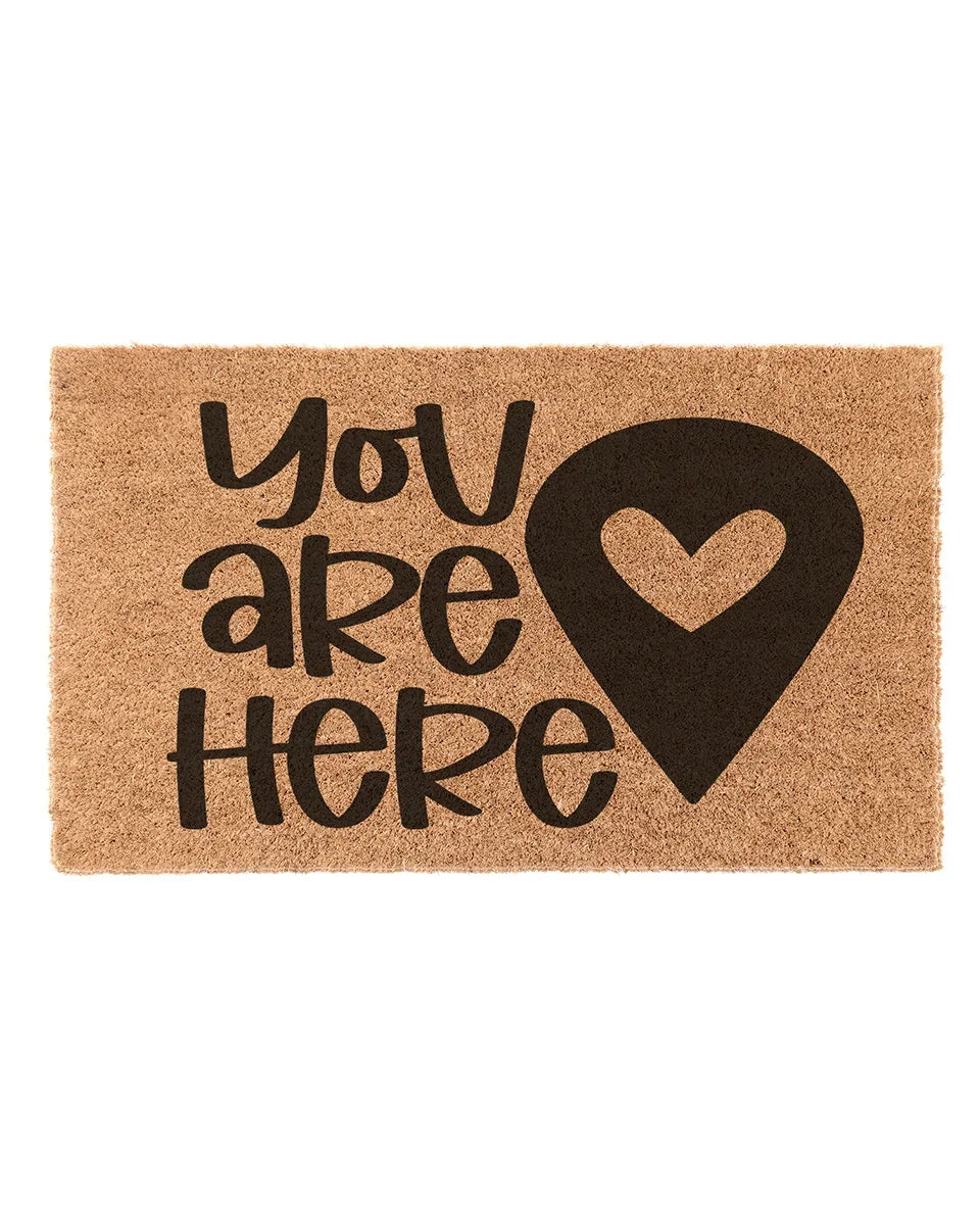 You Are Here Coir Doormat Door Mats