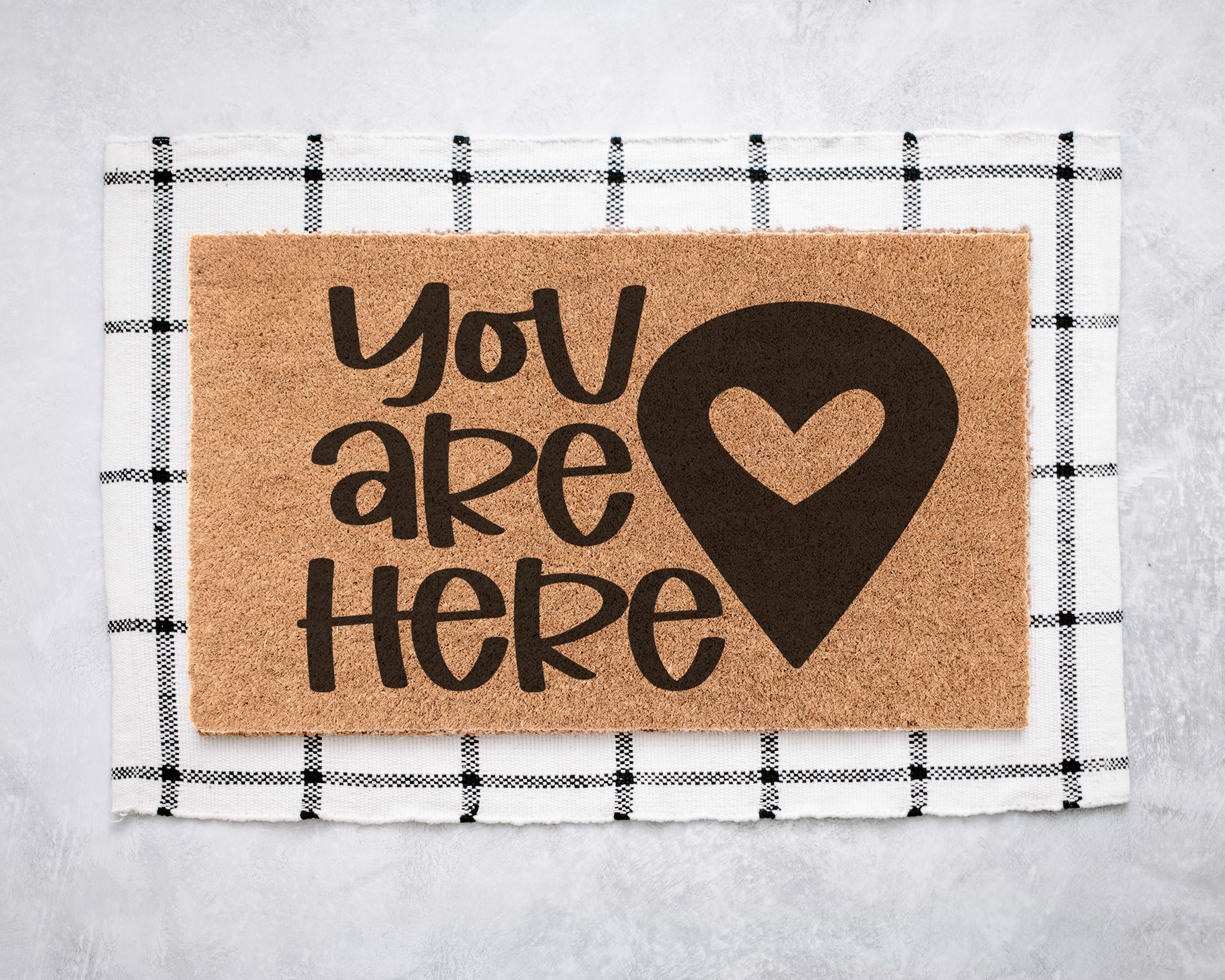 You Are Here Coir Doormat Door Mats