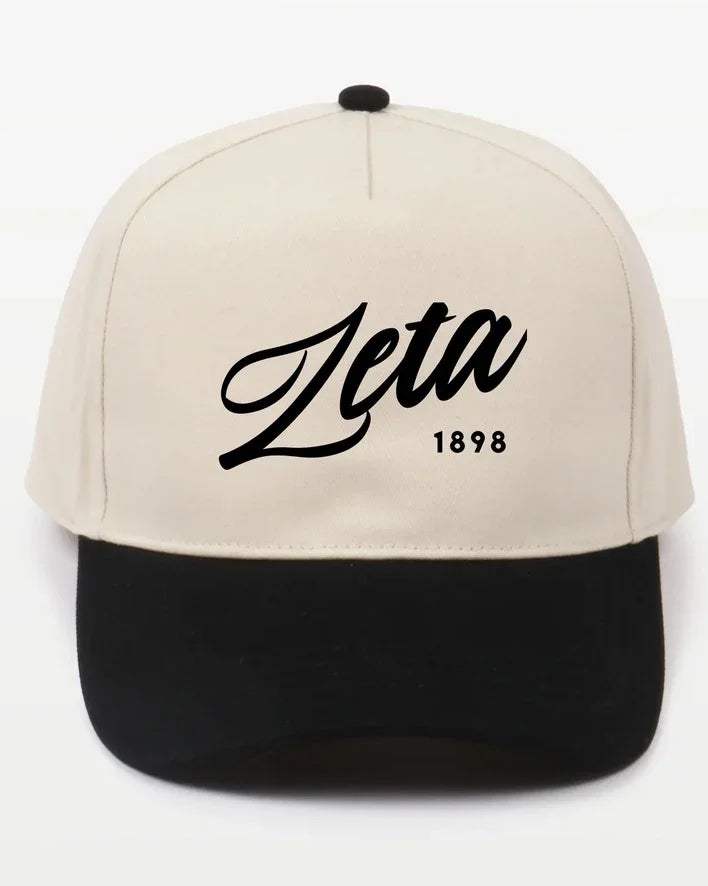 Zeta Embroidered Two-Tone Baseball Cap - Script 1874 | Custom Gifts