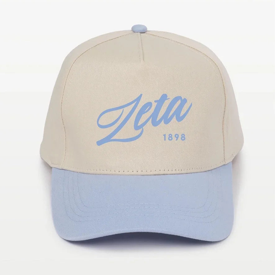 Zeta Embroidered Two-Tone Baseball Cap - Script 1874 | Custom Gifts
