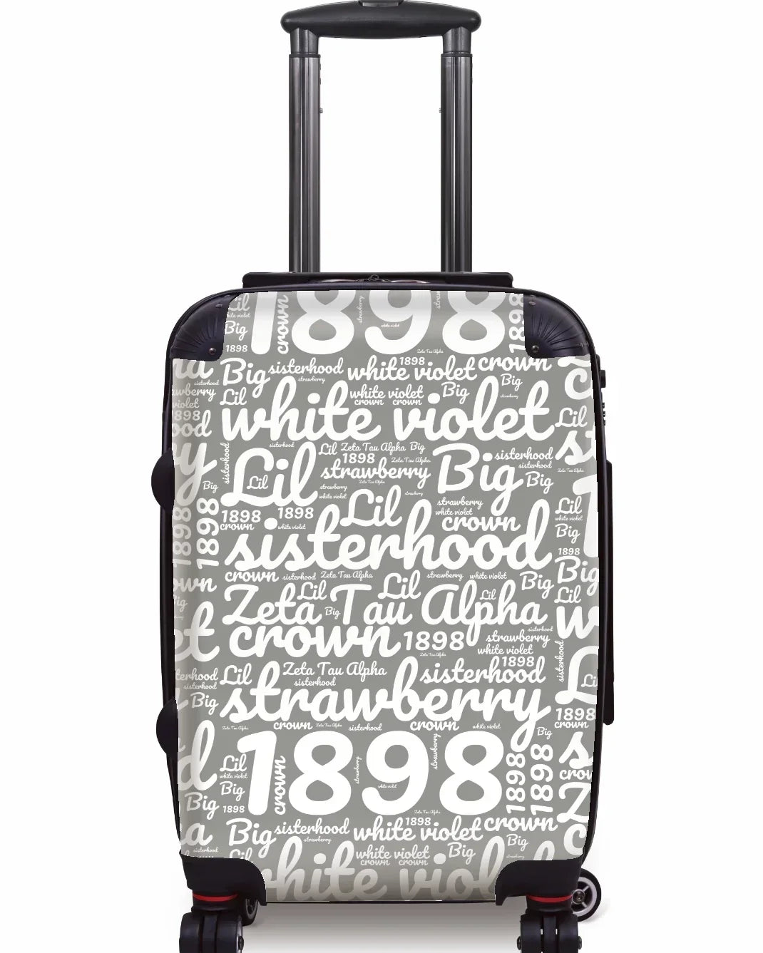 Zeta Tau Alpha Carry-on Luggage - Expression Art Gray