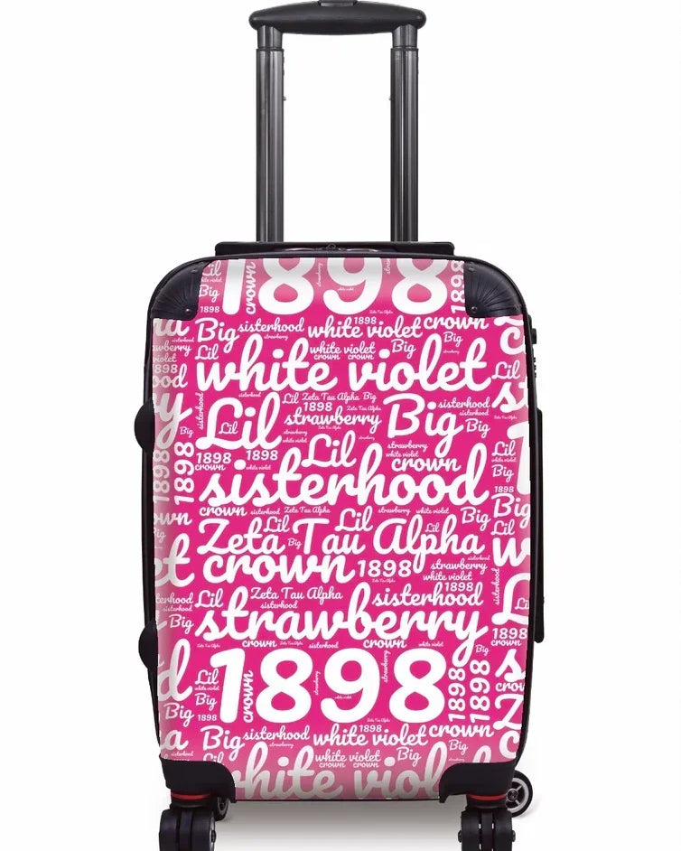 Zeta Tau Alpha Carry-on Luggage - Expression Art Pink