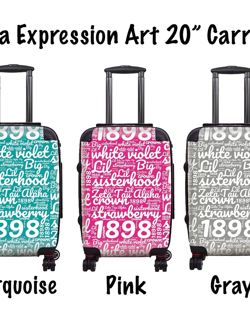 Zeta Tau Alpha Carry-on Luggage Expression Art Swatches