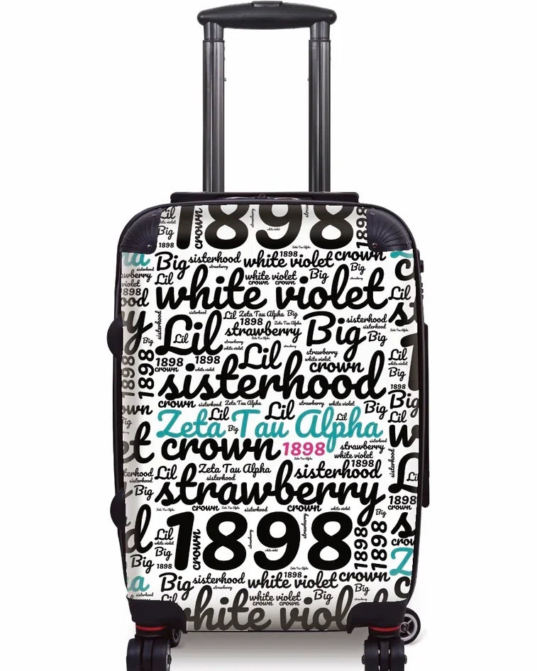 Zeta Tau Alpha Carry-on Luggage - Expression Art White