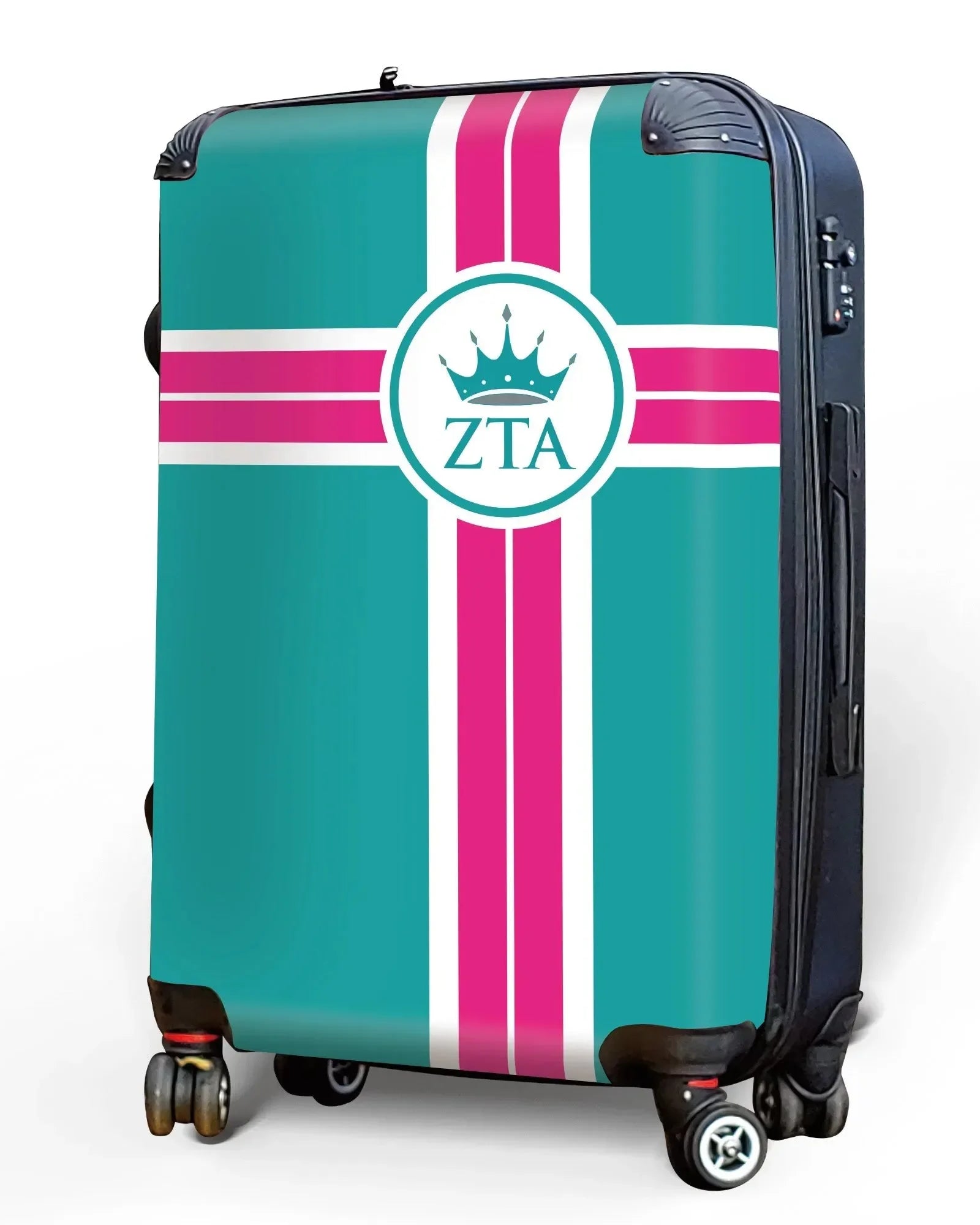 Zeta Tau Alpha Carry-on Suitcase - Cross Stripe Suitcases