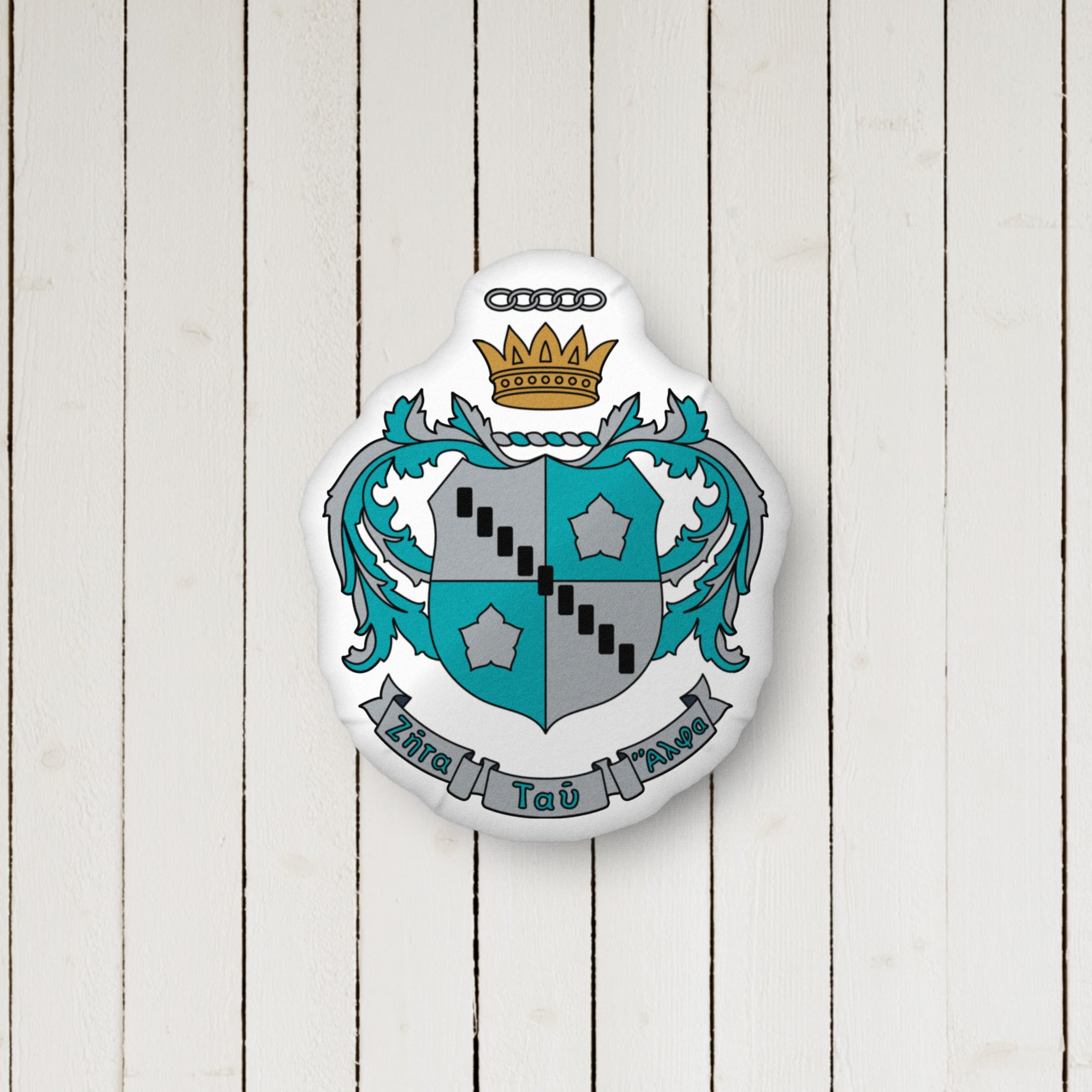 Zeta Tau Alpha Crest Custom-Shape Throw Pillow | ZTA Gifts | Campus Greek Fit