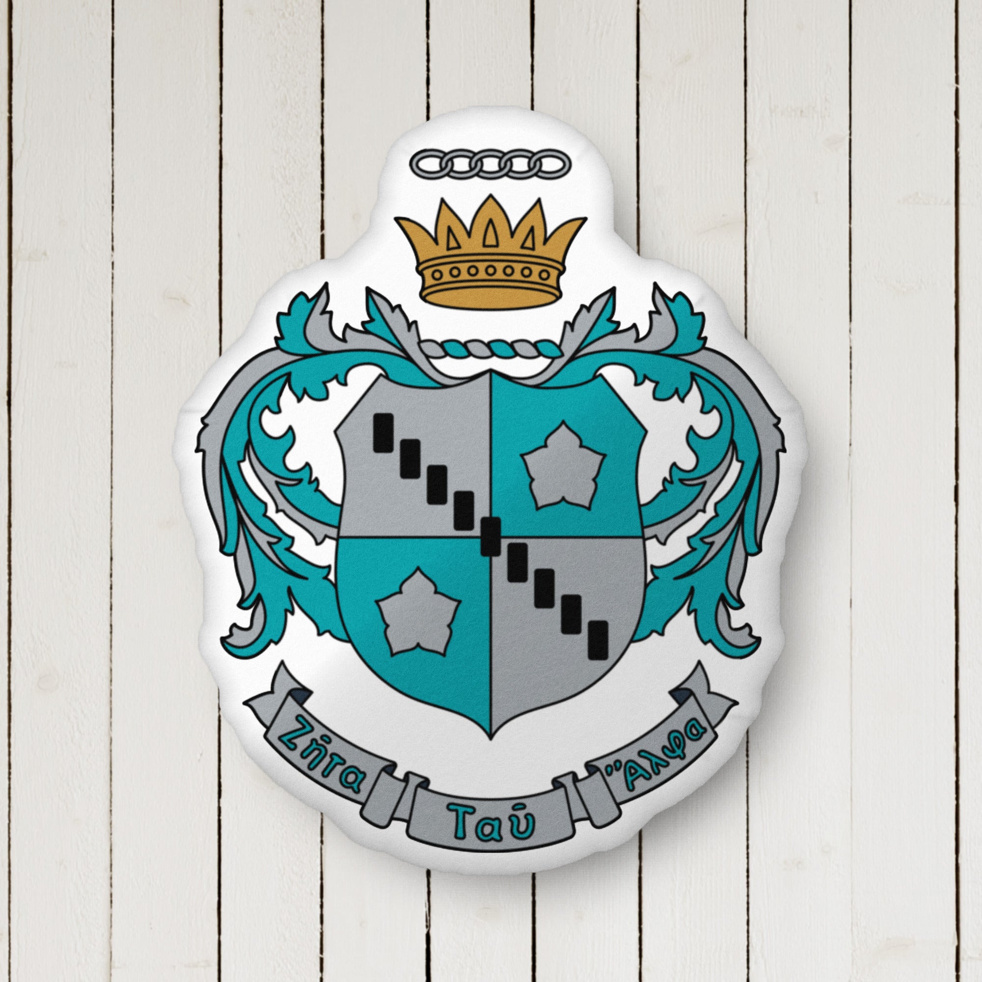 Zeta Tau Alpha Crest Custom-Shape Throw Pillow | ZTA Gifts