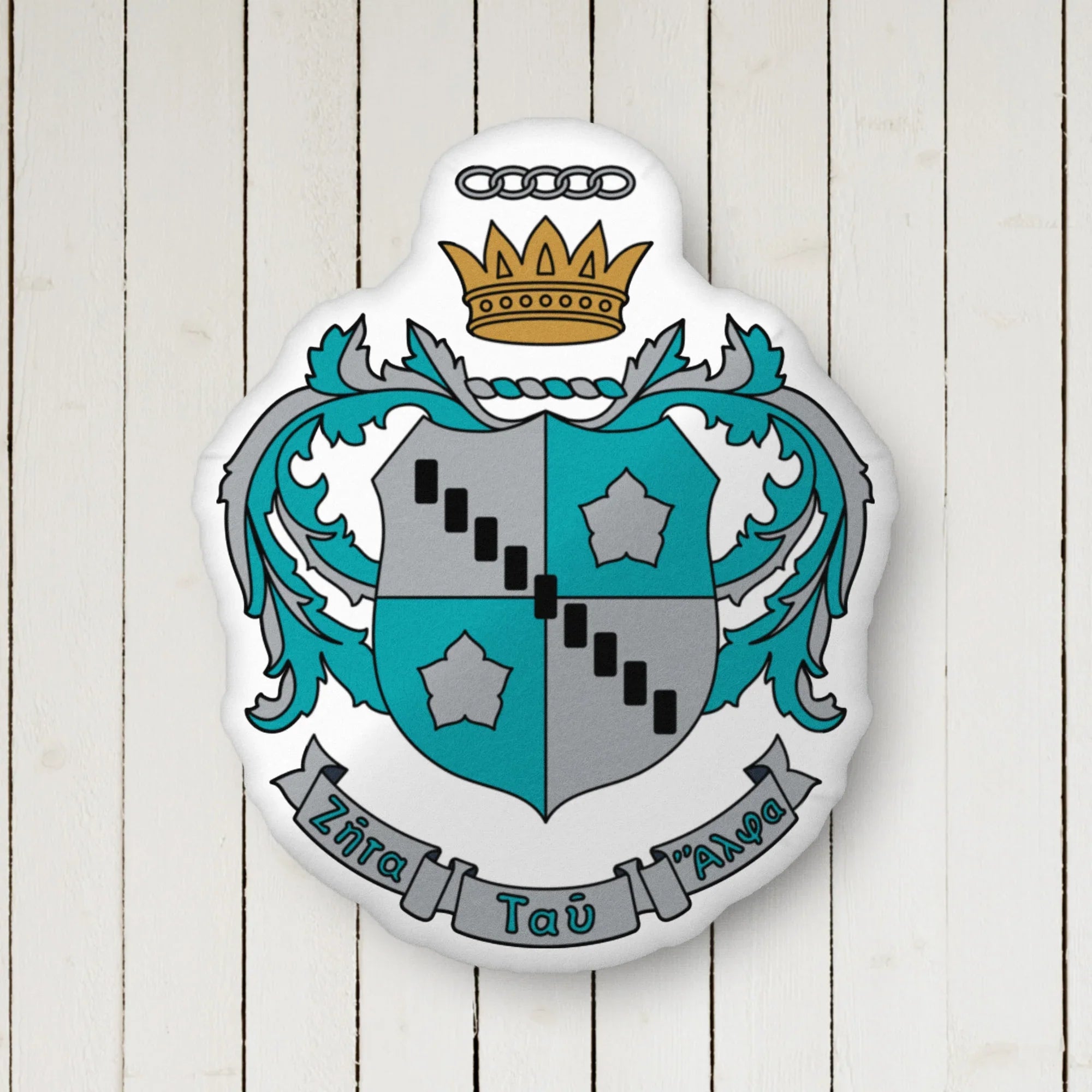 Zeta Tau Alpha Crest Custom-Shape Throw Pillow | ZTA Gifts