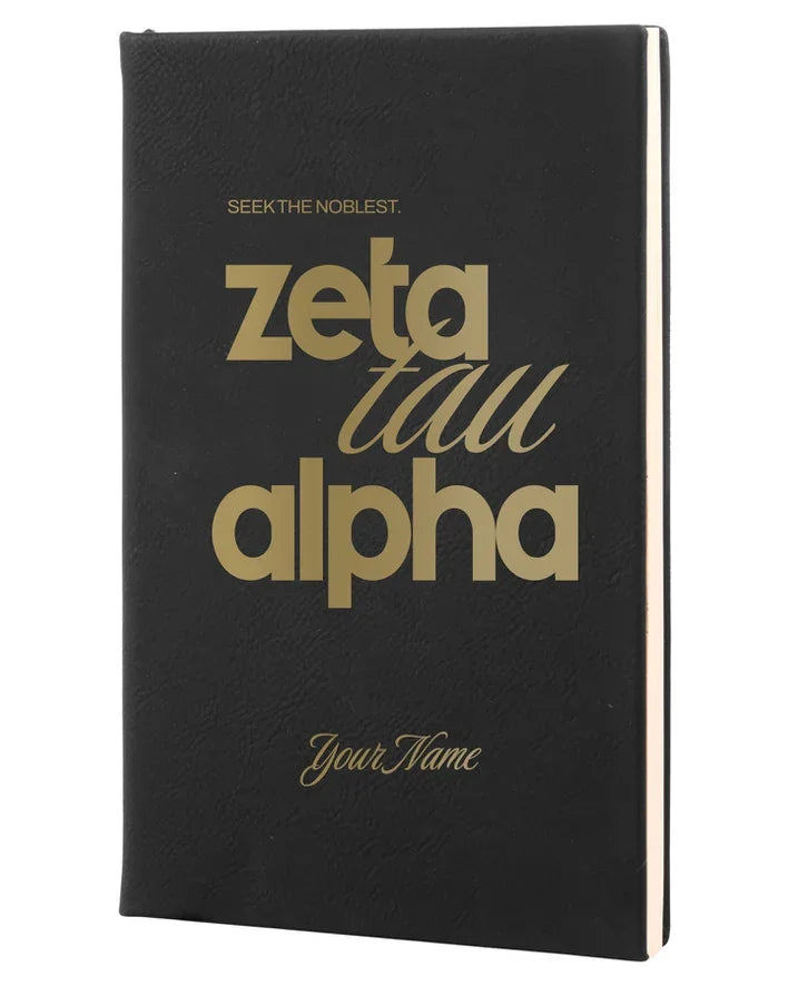 Zeta Tau Alpha Personalized Leatherette Notebook Journal