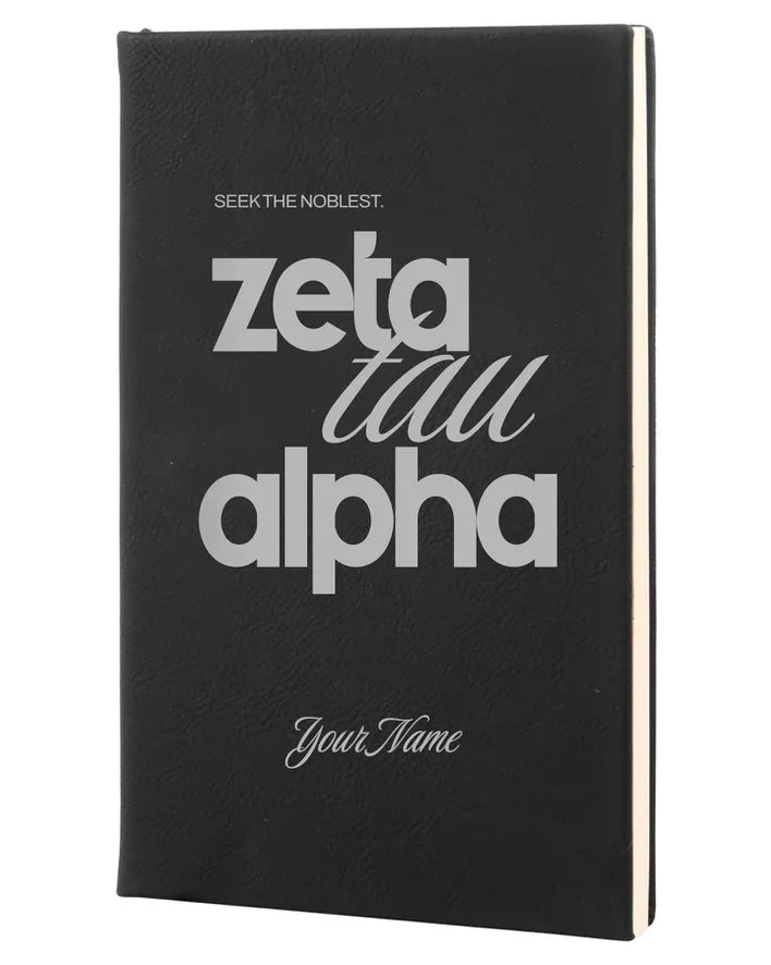 Zeta Tau Alpha Personalized Leatherette Notebook Journal