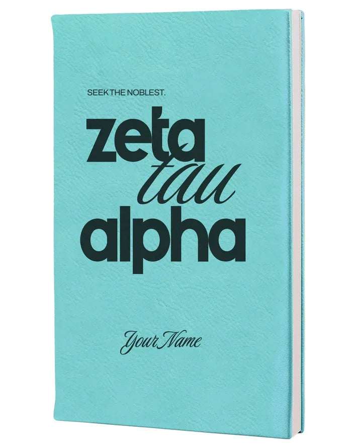 Zeta Tau Alpha Personalized Leatherette Notebook Journal
