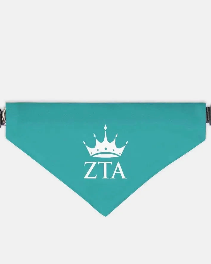 Zeta Tau Alpha Pet Bandana Turquoise
