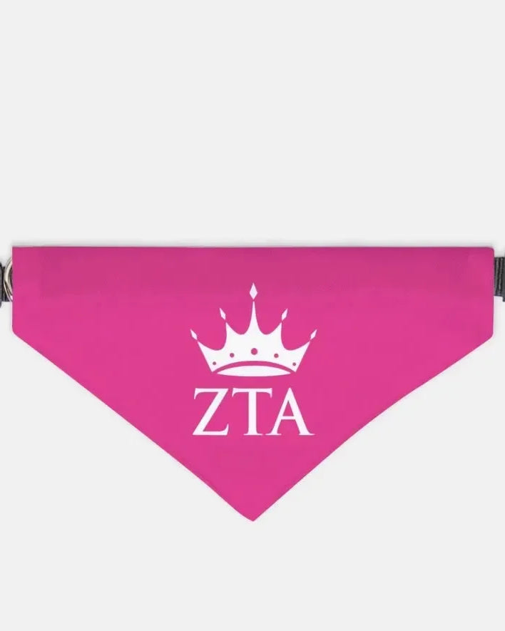 Zeta Tau Alpha Pet Bandana Pink Pet Bandanas