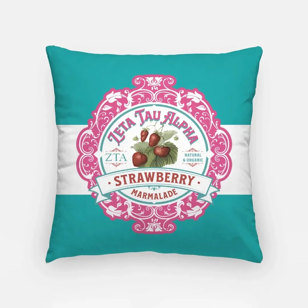 Zeta Tau Alpha Pillow - Strawberry Marmalade