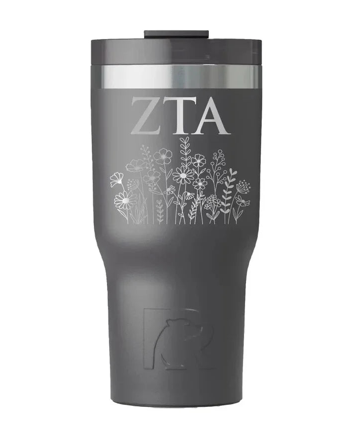 Zeta Tau Alpha RTIC 20 oz Essential Ceramic Lined Tumbler Wild Flowers