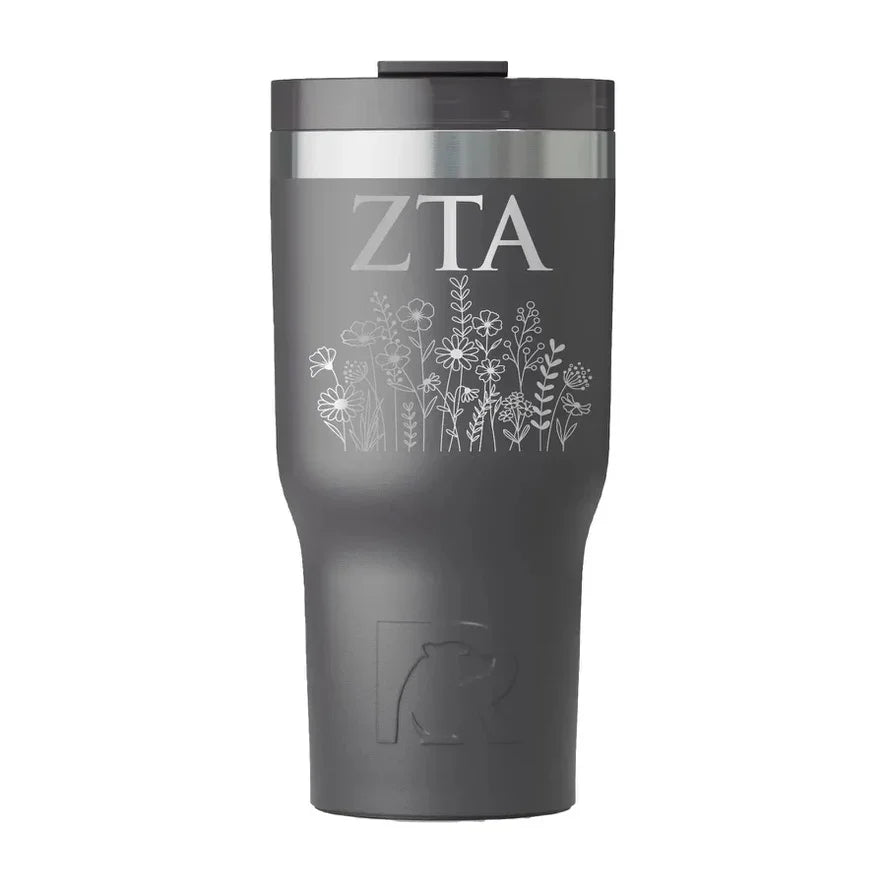 Zeta Tau Alpha RTIC 20 oz Essential Ceramic Lined Tumbler Wild Flowers