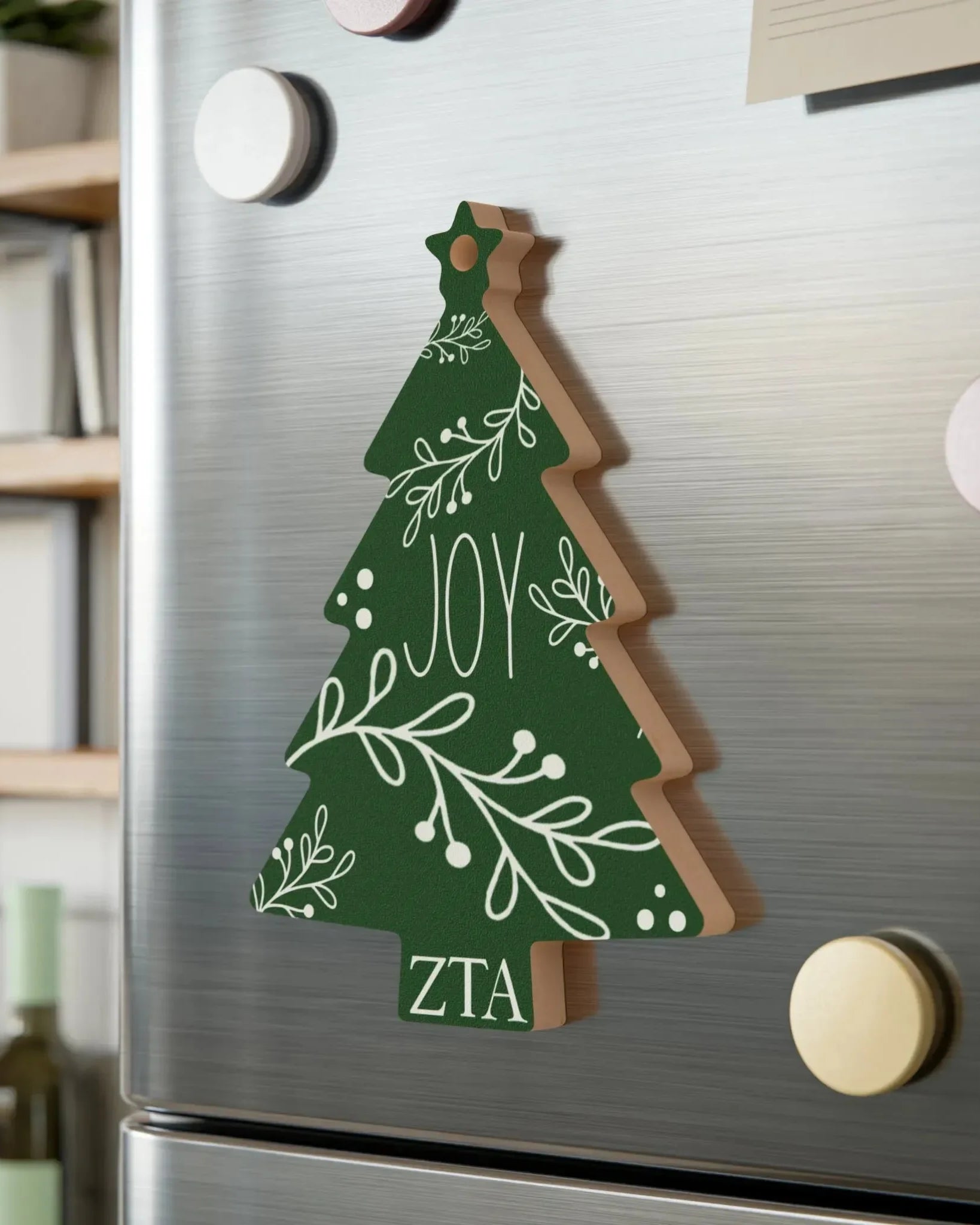 Zeta Tau Alpha Wood Christmas Ornaments / Magnets (Set of 3) Holiday Ornaments