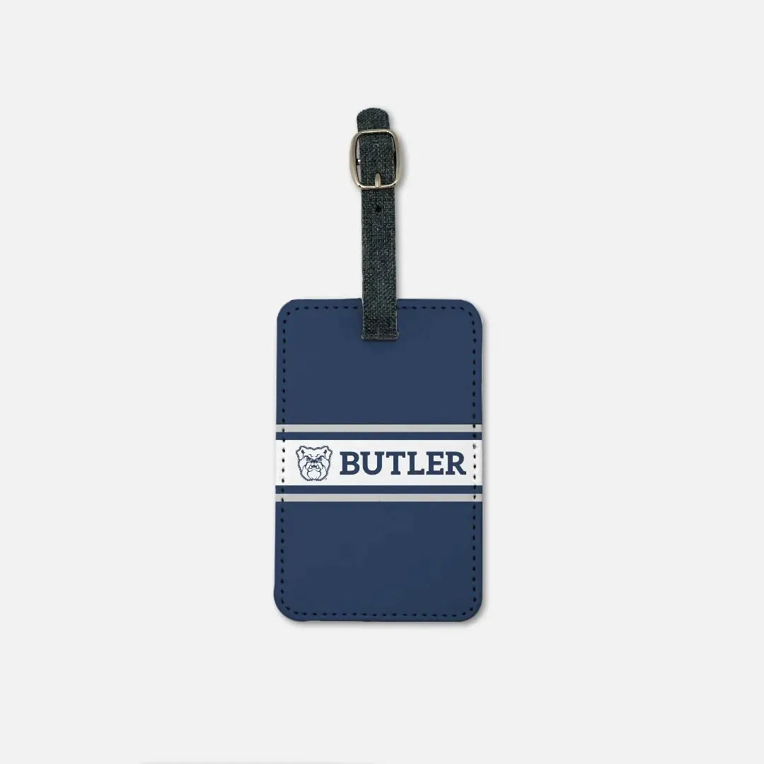 Butler University (Set of 2) Luggage Tag - Blue Stripe Luggage Tags