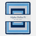 Alpha Delta Pi XL 60x80 Sherpa Throw Blanket - Geo Throw Blankets