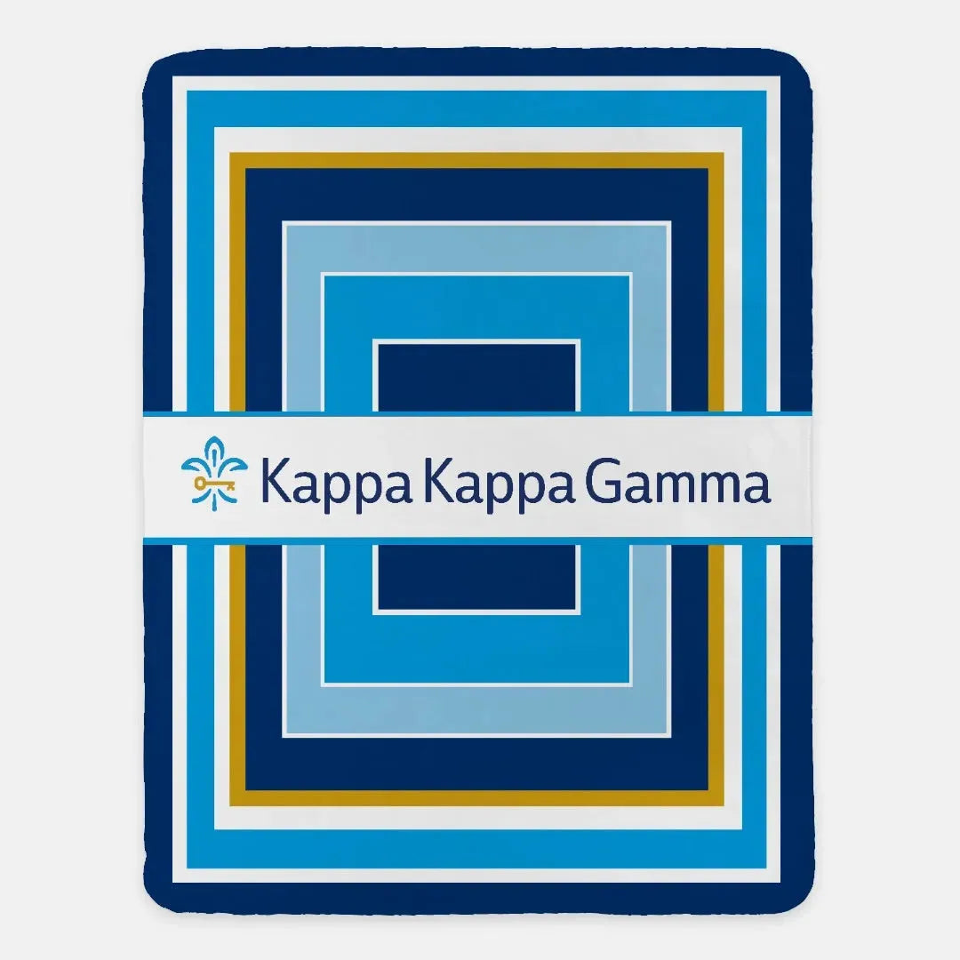 Kappa Kappa Gamma XL 60x80 Blanket Geo Throw Blankets