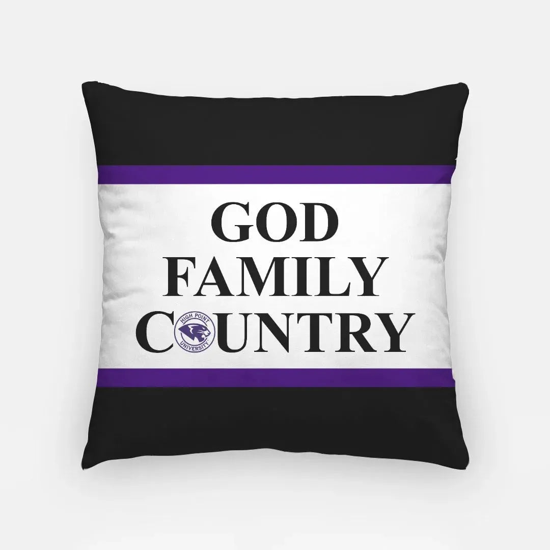 High Point University 18" God Family Country Throw Pillow Cover Pillow Covers