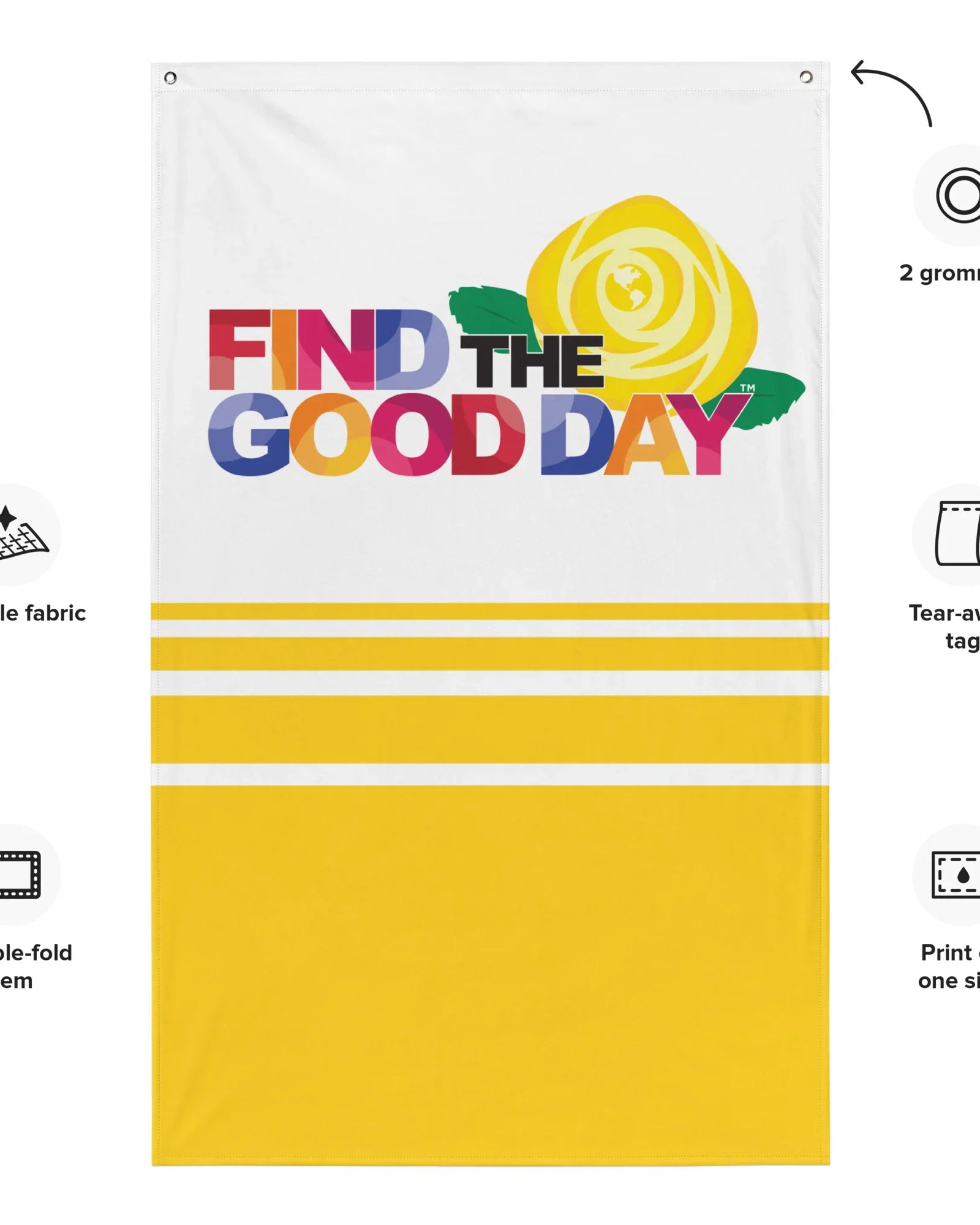 Junior League Find The Good Day Flag | JL Event Supplies